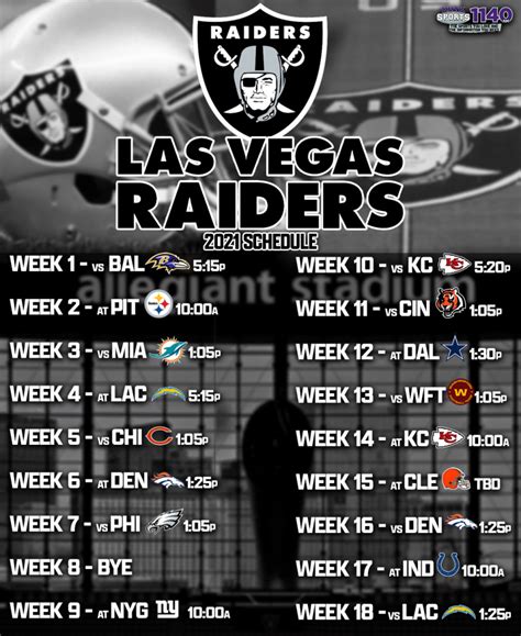 raiders espn schedule|raiders schedule today.